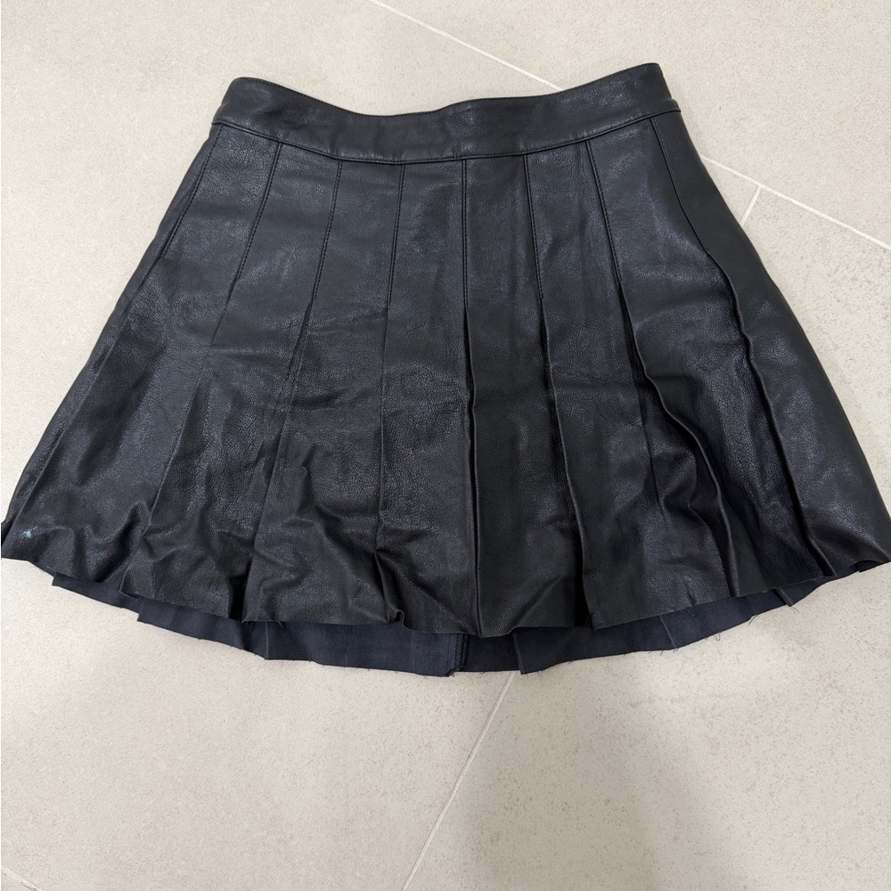 KatieJ NYC Black Leather Skirt